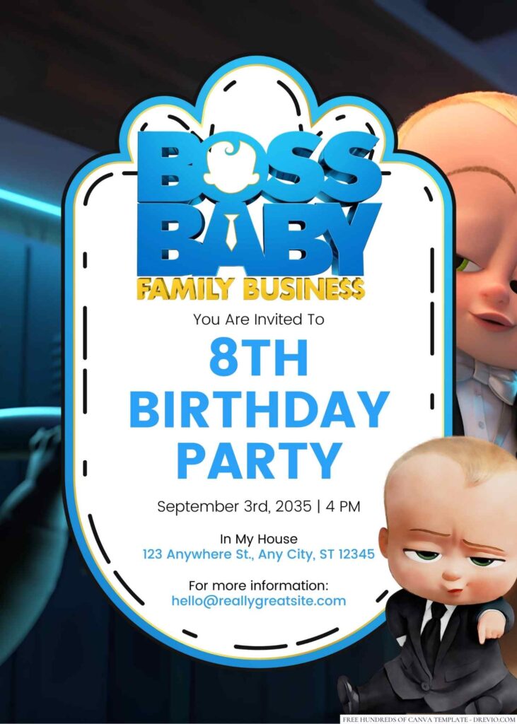 The Boss Baby Birthday Invitation