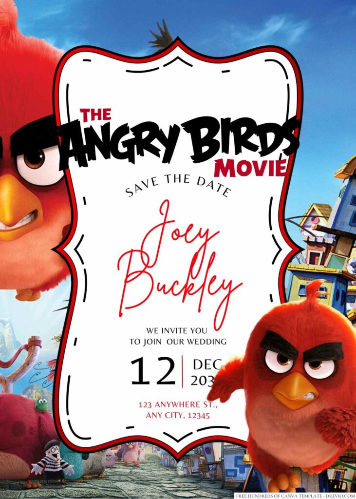 The Angry Birds Movie Birthday Invitation