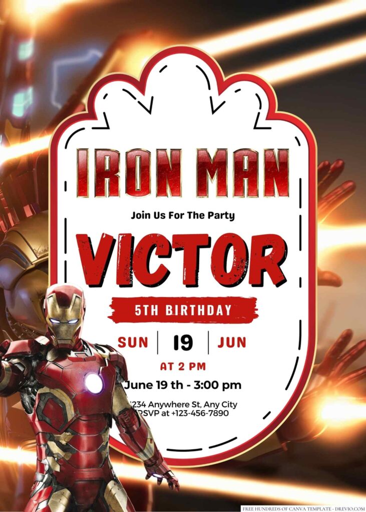Iron Man Birthday Invitation