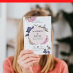 (Free Editable PDF) Modern Floral Elegance Wedding Invitation Templates