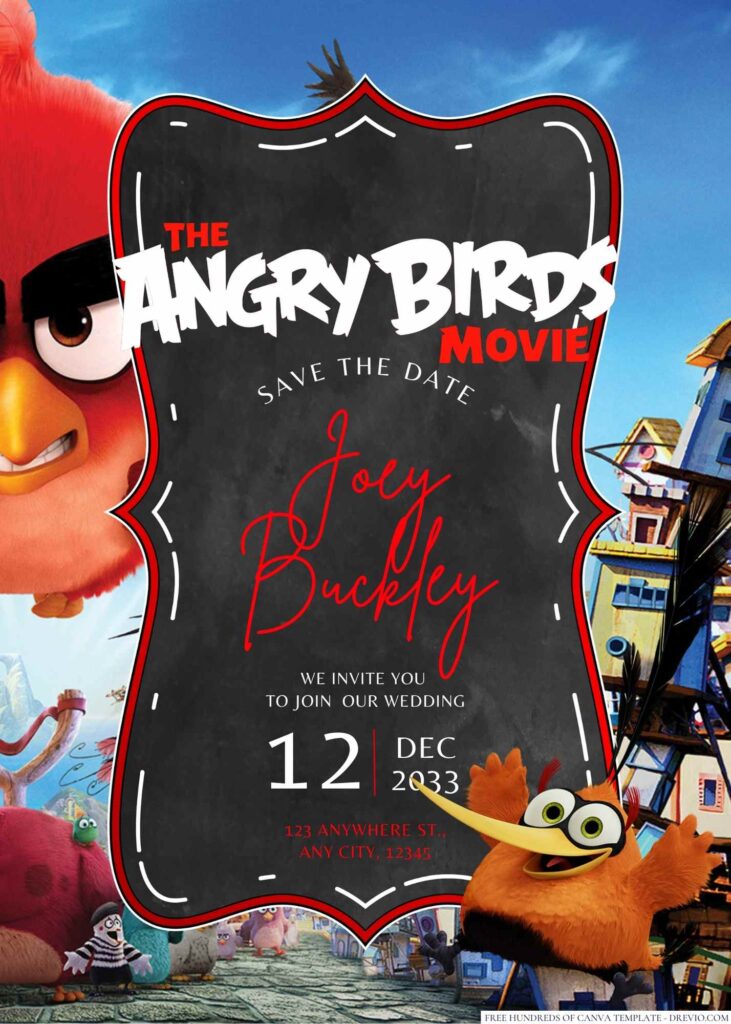 The Angry Birds Movie Birthday Invitation