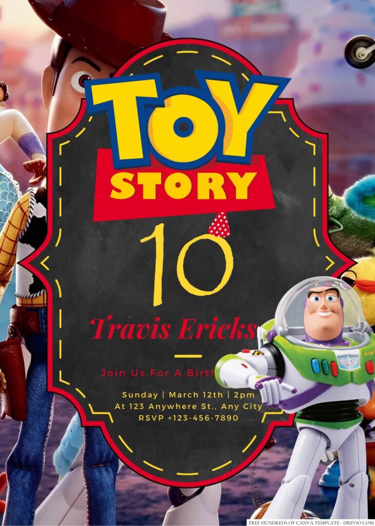Toy Story Birthday Invitation