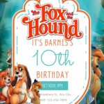20+ The Fox and the Hound Canva Birthday Invitation Templates