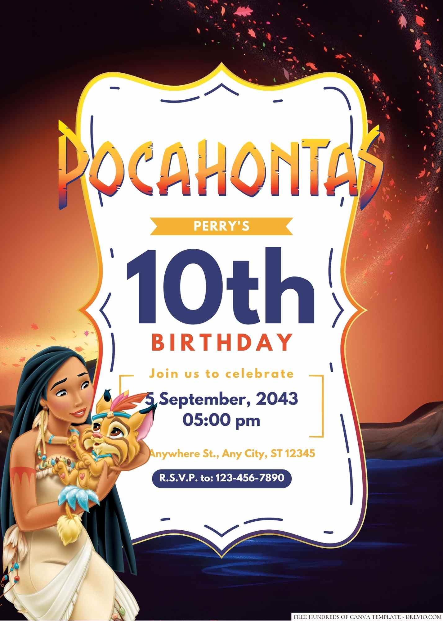 22+ Pocahontas Canva Birthday Invitation Templates