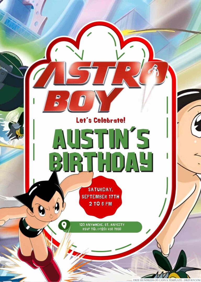 Astro Boy Birthday Invitation
