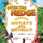 20+ Over the Hedge Canva Birthday Invitation Templates