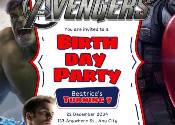 The Avengers Birthday Invitation