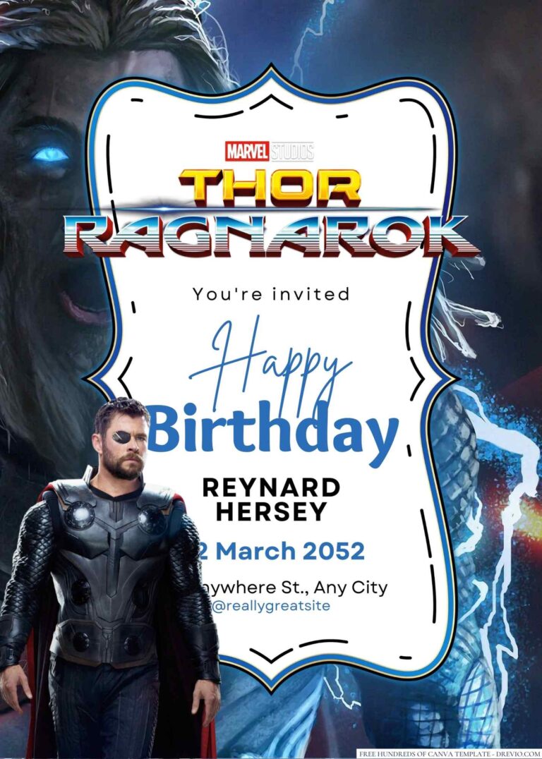 Thor Birthday Invitation