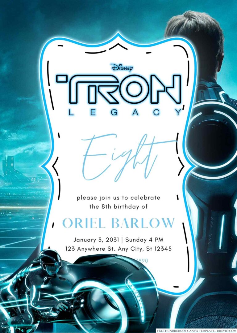 Tron Legacy Birthday Invitation