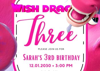 Wish Dragon Birthday Invitation