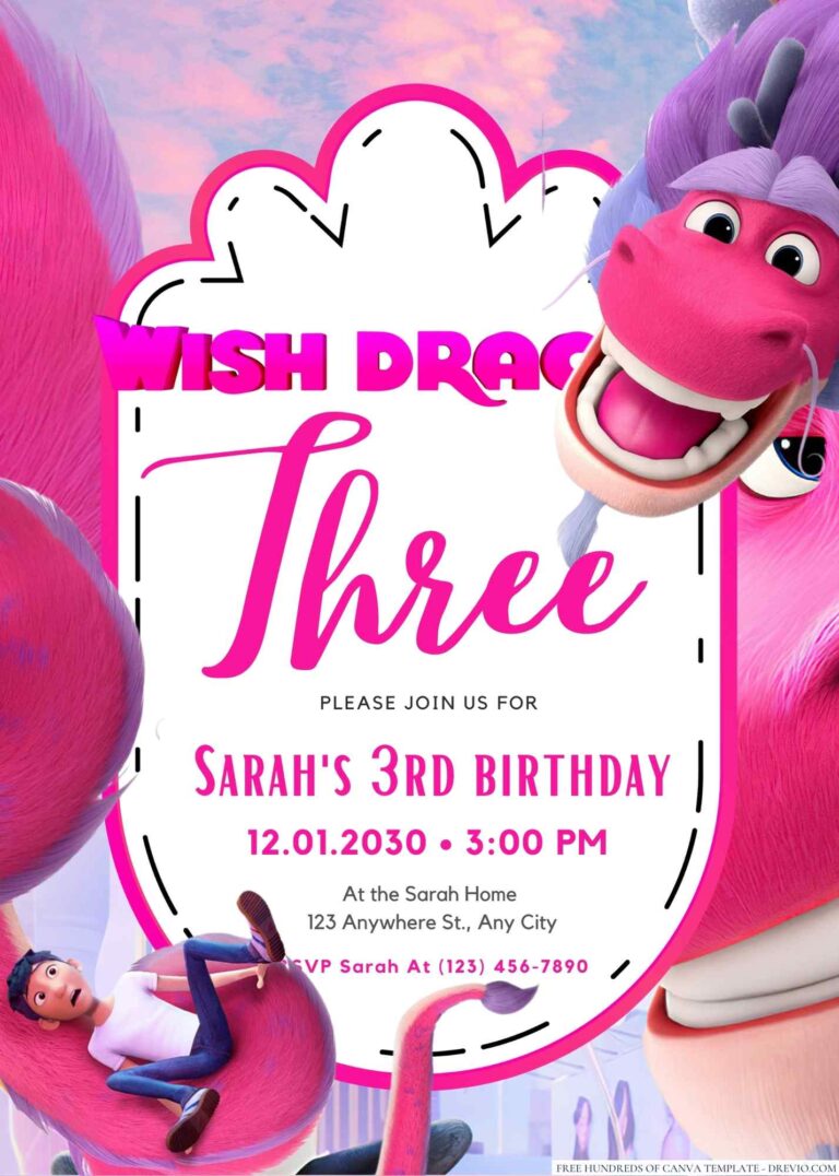 Wish Dragon Birthday Invitation