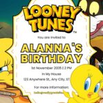 16+ Tweety Bird Canva Birthday Invitation Templates