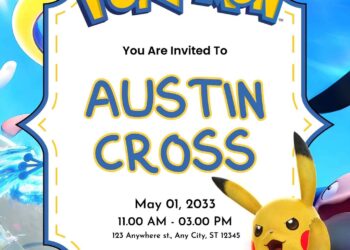 Pokemon Birthday Invitation