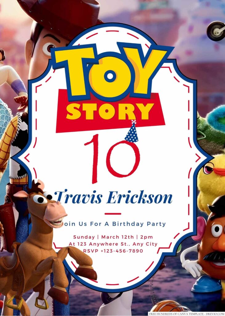 Toy Story Birthday Invitation