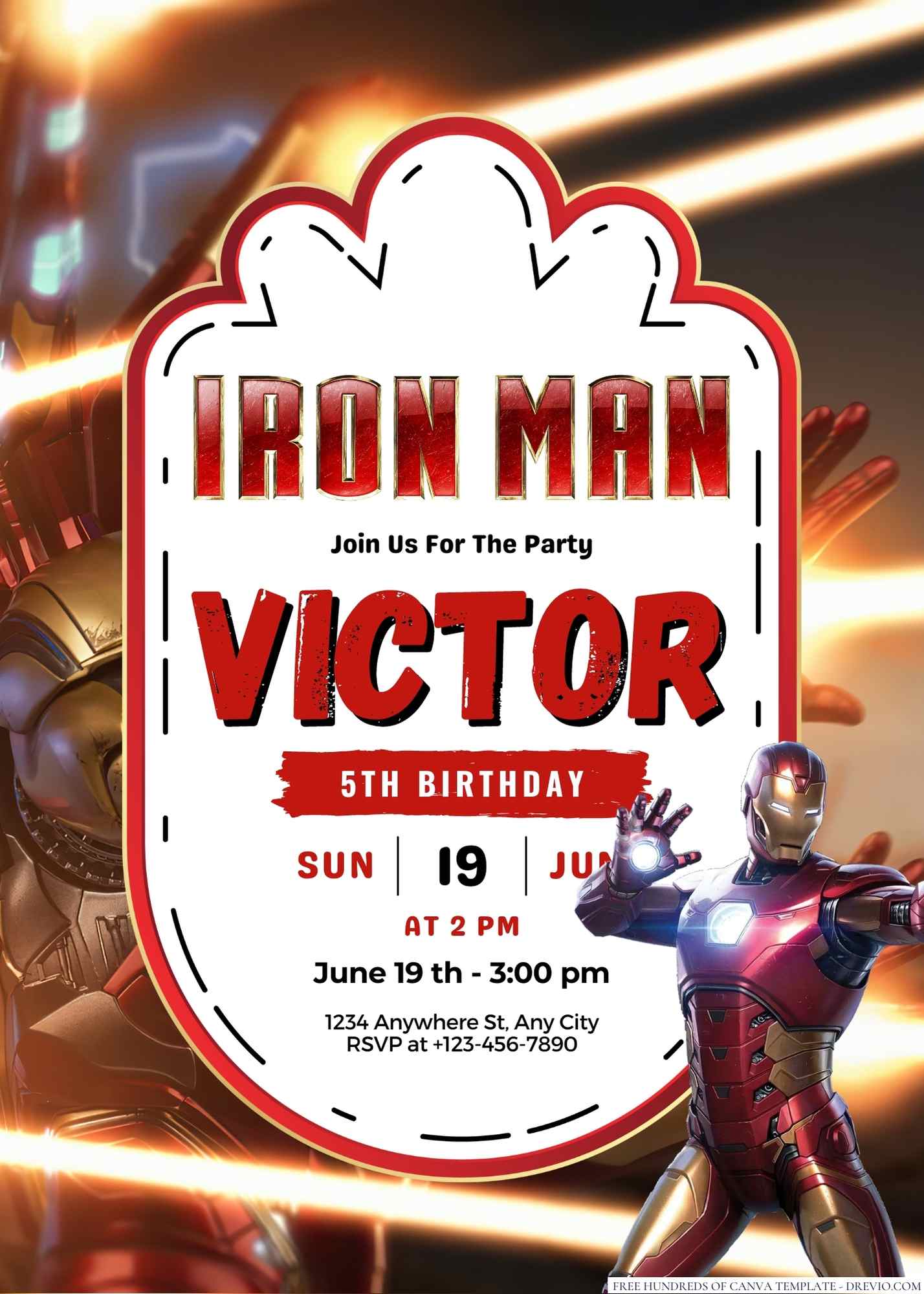 I Gave 20+ Iron Man Invitation a Complete Makeover (See the Results) – Free Editable Canva