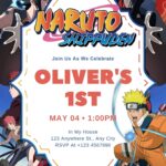 20+ Naruto Shippuden Canva Birthday Invitation Templates