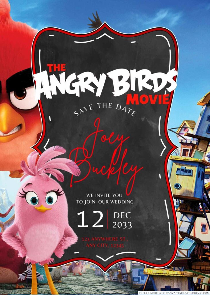 The Angry Birds Movie Birthday Invitation