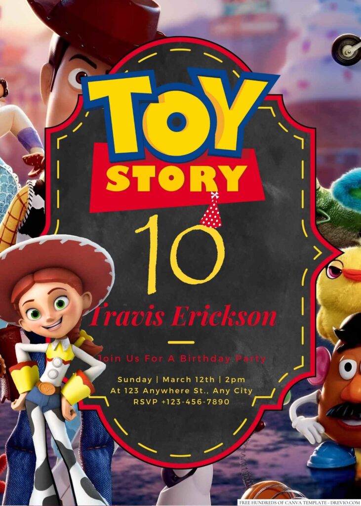 Toy Story Birthday Invitation