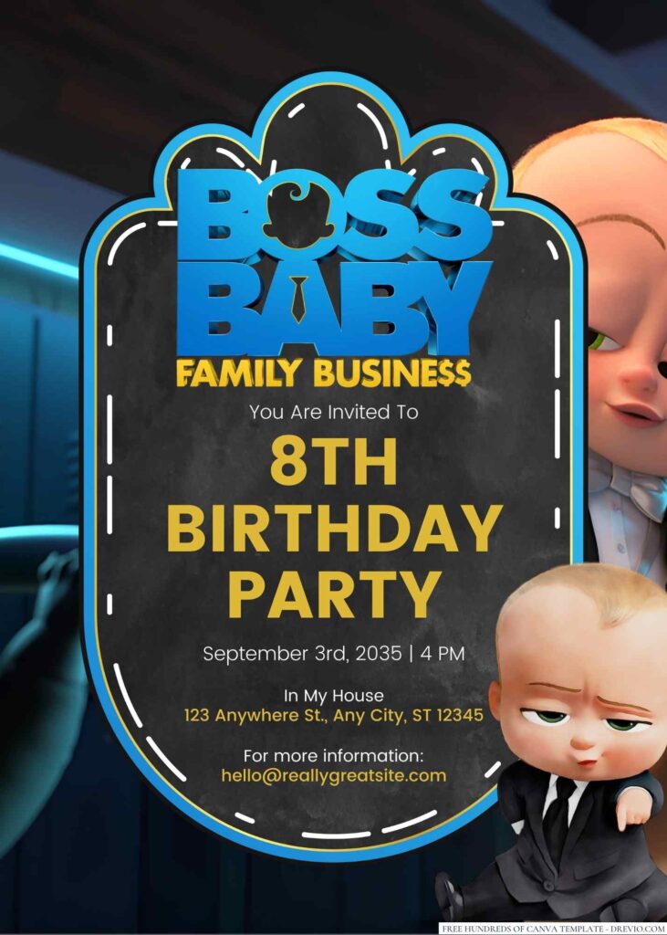 The Boss Baby Birthday Invitation