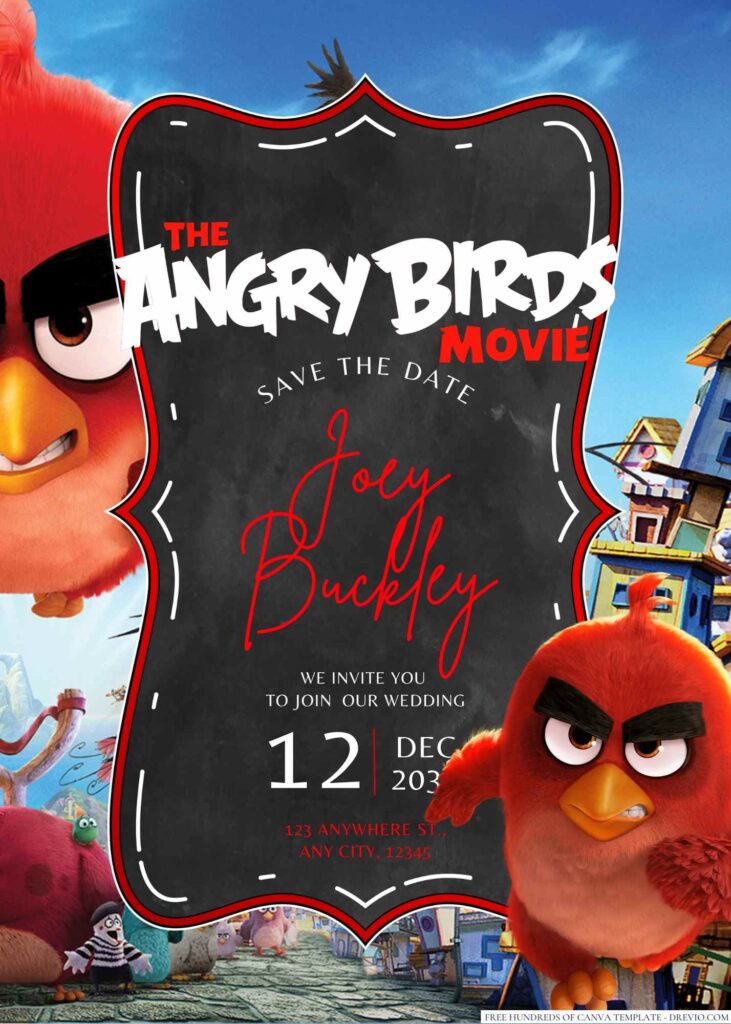 The Angry Birds Movie Birthday Invitation