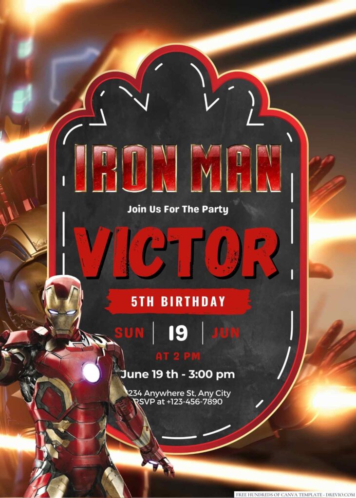 Iron Man Birthday Invitation