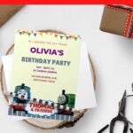 (Free Editable PDF) Simply Cute Thomas And Friends Birthday Invitation Templates (Updated Canva Design)