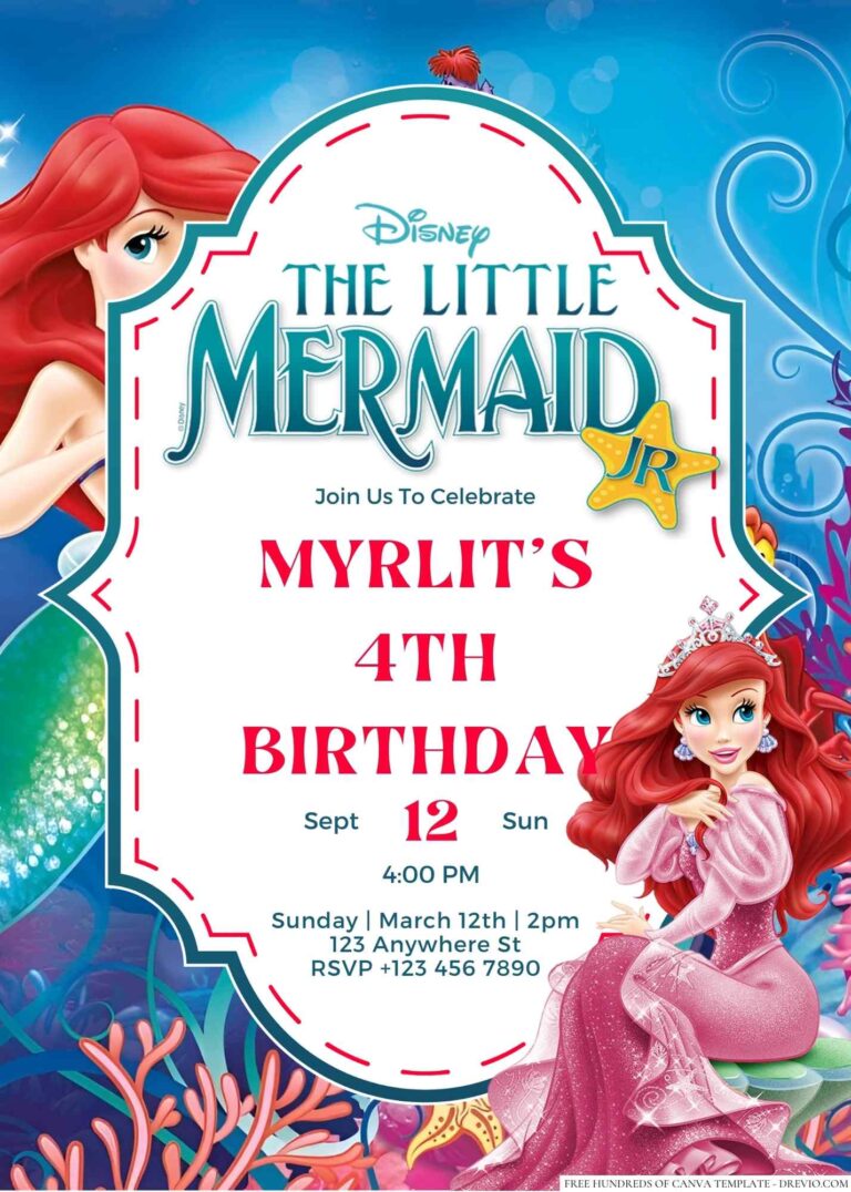 The Little Mermaid Birthday Invitation