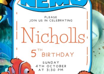 Finding Nemo Birthday Invitation