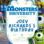 16+ Monsters University Canva Birthday Invitation Templates