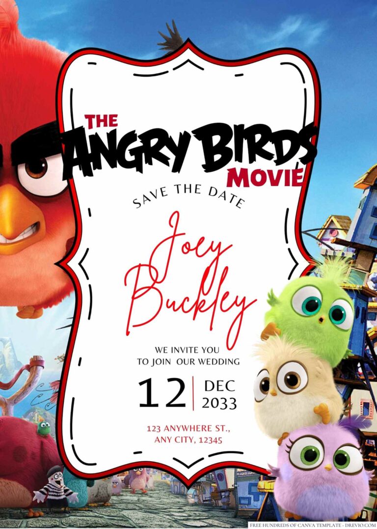 The Angry Birds Movie Birthday Invitation