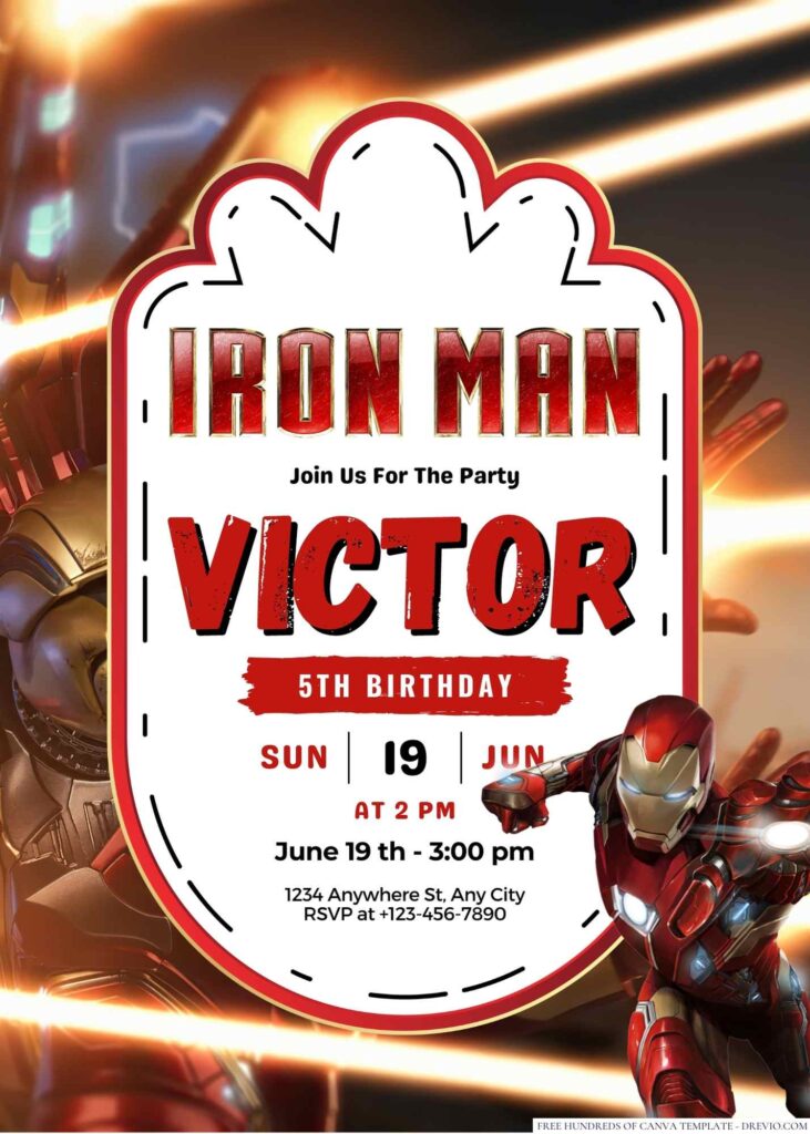 Iron Man Birthday Invitation