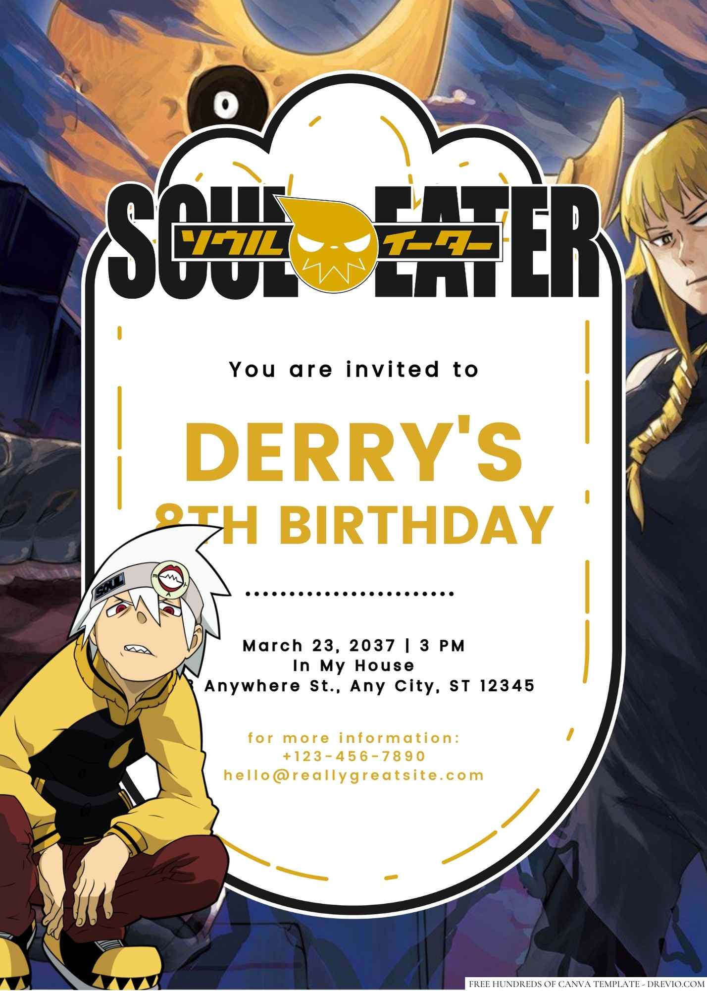 22+ Soul Eater Birthday Invitations You Can Edit in Minutes (Free Canva 2026)