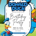14+ FREE Donald Duck Birthday Invitations to Edit in Canva (2026 Collection)