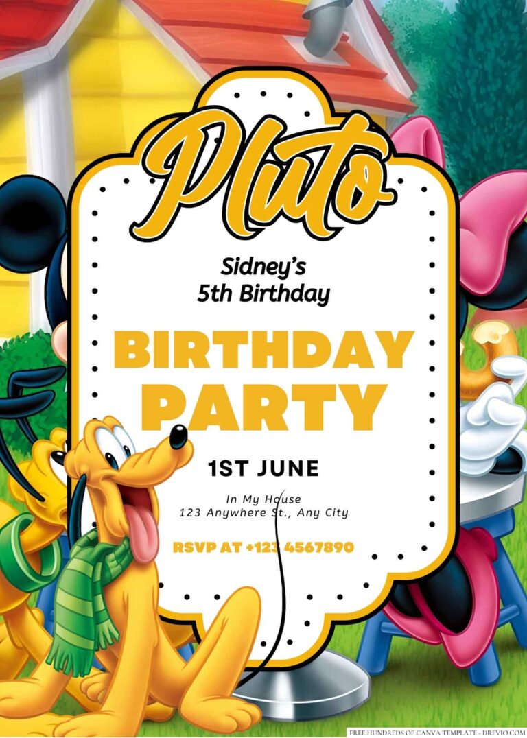 Pluto Birthday Invitation