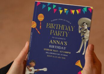 (Free Editable PDF) Charming Disney Coco & Friends Birthday Invitation Templates