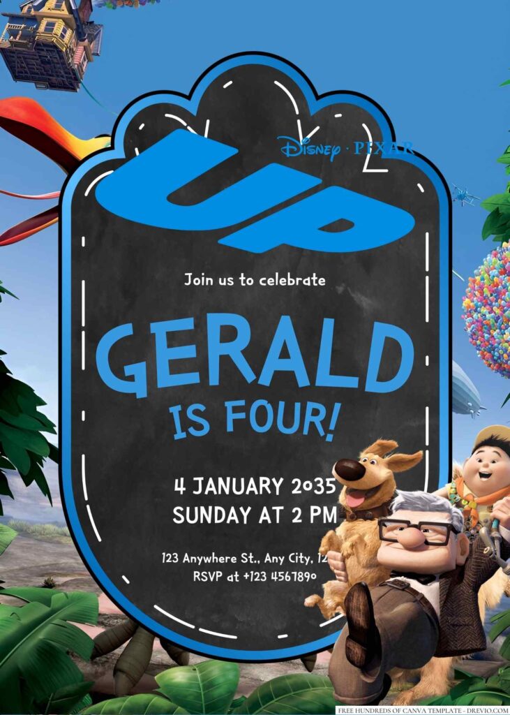 Disney's Up Birthday Invitation