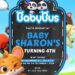 BabyBus Birthday Invitation