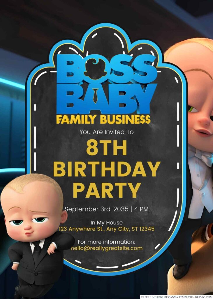 The Boss Baby Birthday Invitation