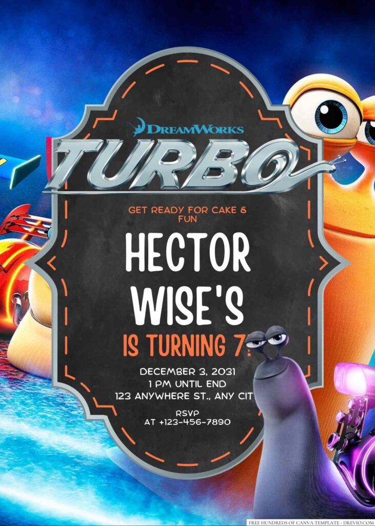 Turbo Birthday Invitation