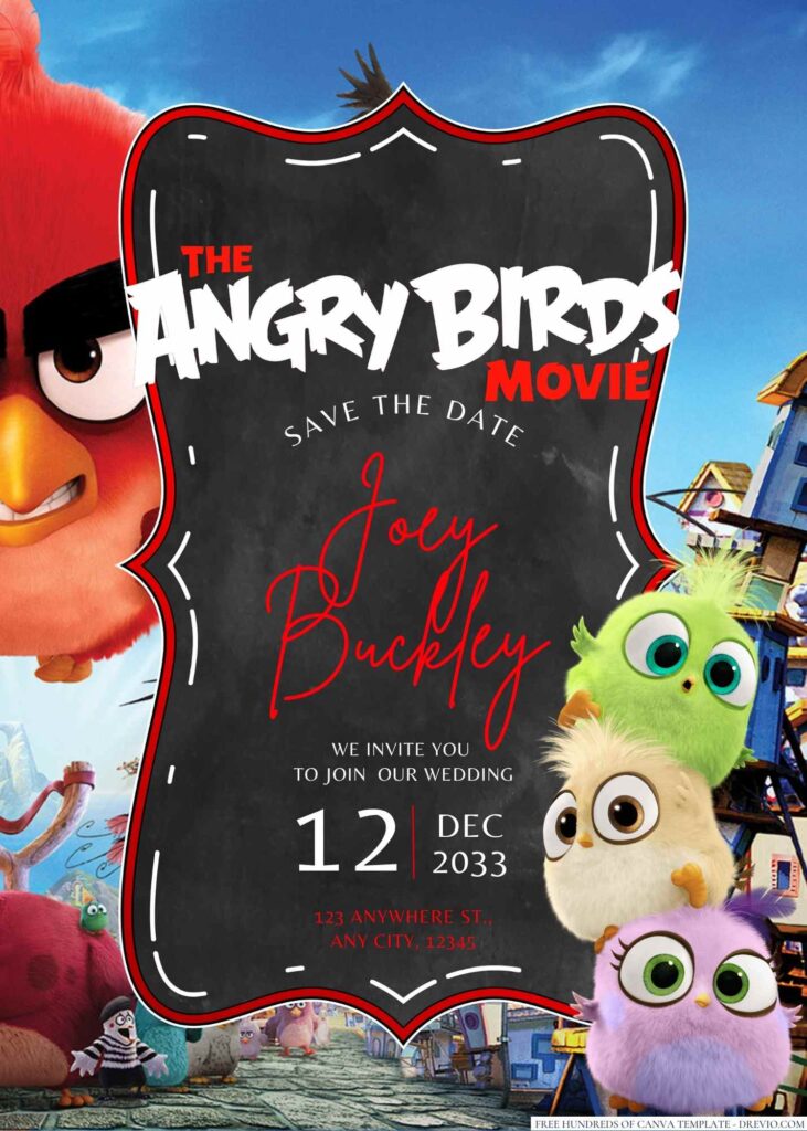 The Angry Birds Movie Birthday Invitation