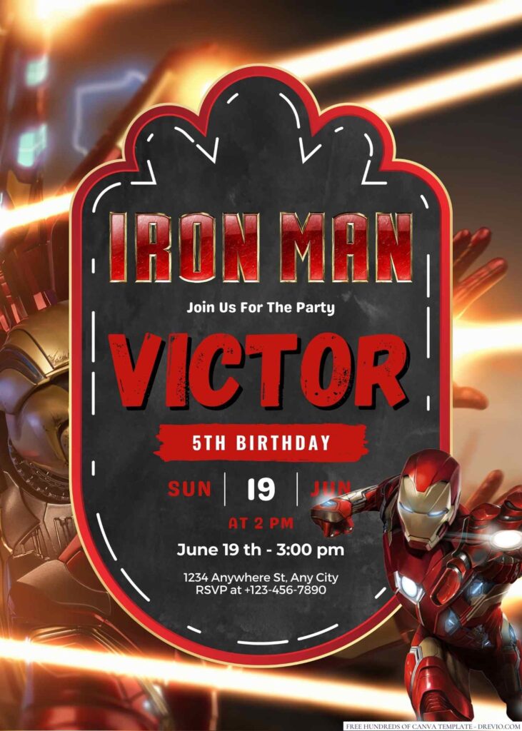 Iron Man Birthday Invitation