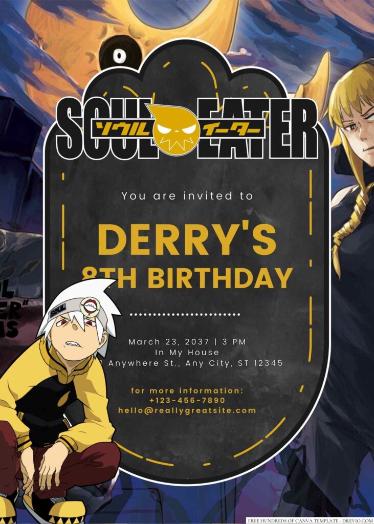 Soul Eater Birthday Invitation
