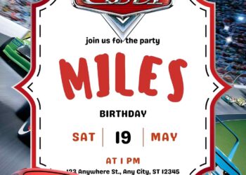 Cars Birthday Invitation