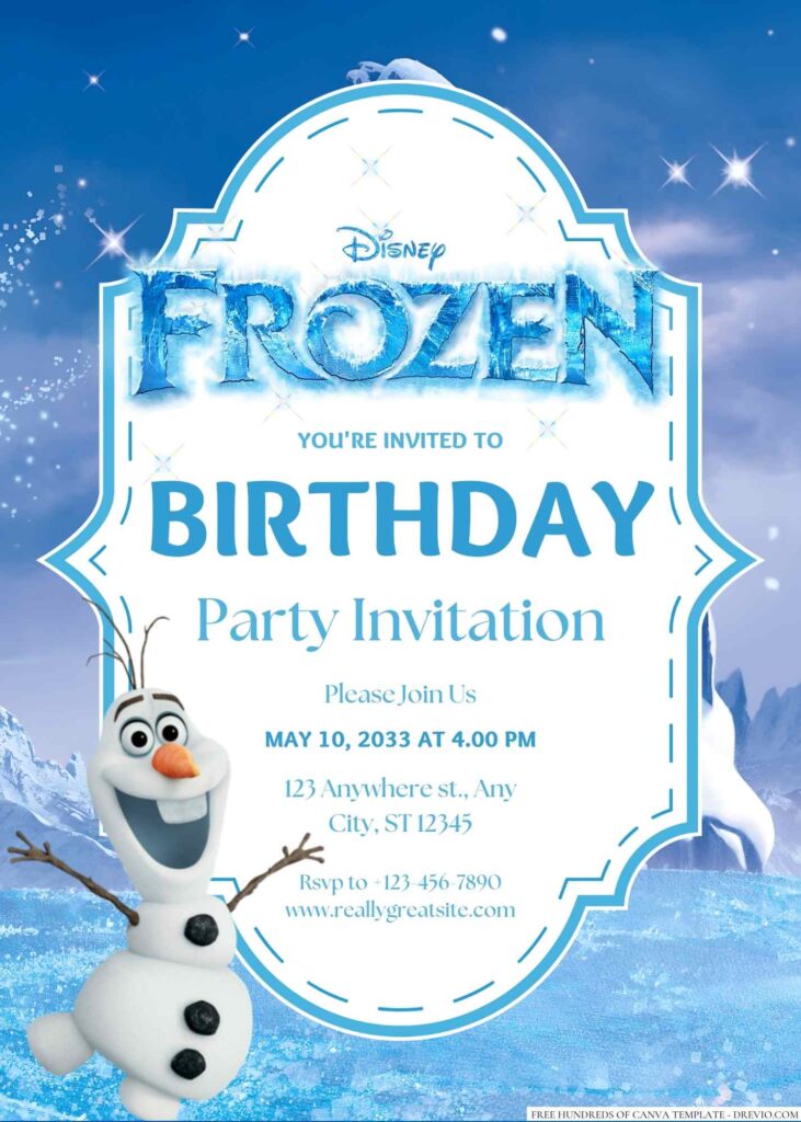 Frozen Birthday Invitation 
