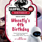 18+ WALL-E Canva Birthday Invitation Templates