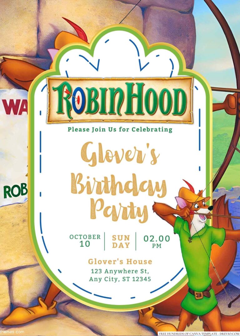 Robin Hood Birthday Invitation