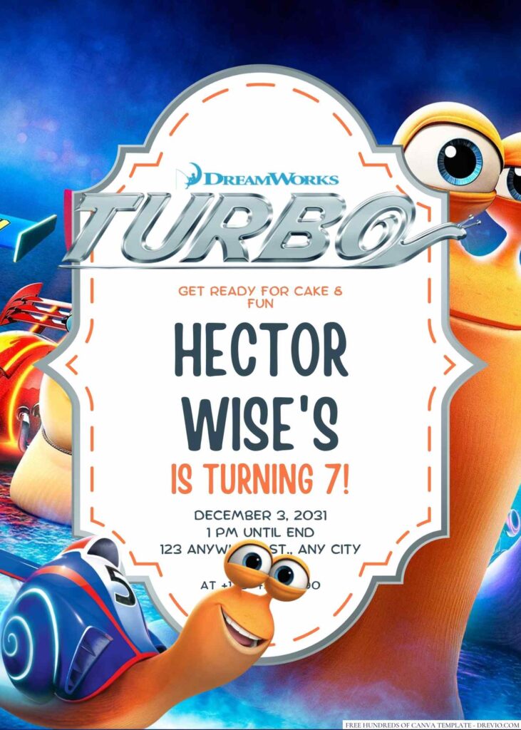 Turbo Birthday Invitation