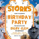 18+ Storks Canva Birthday Invitation Templates