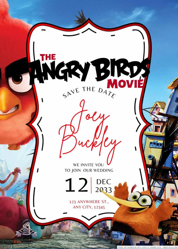 The Angry Birds Movie Birthday Invitation