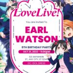 20+ Love Live! Canva Birthday Invitation Templates